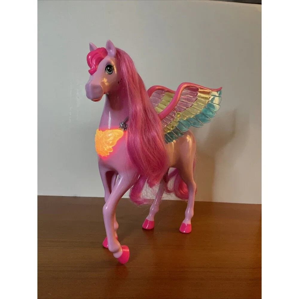 Barbie A Touch of Magic Pink Winged Horse Pegasus Lights Up & Sounds 12” - Picture 3 of 8